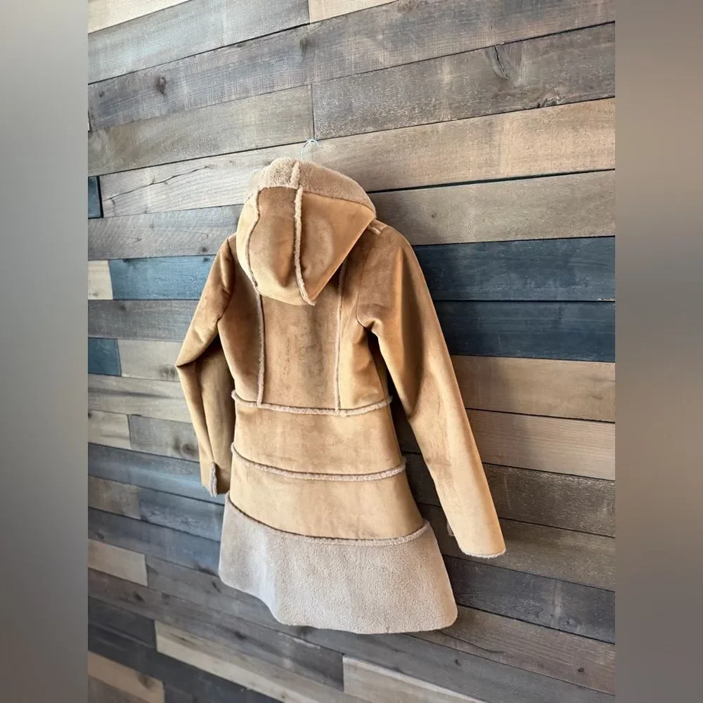 Vintage American Widgeon Faux Shearling Hooded Coat Kids